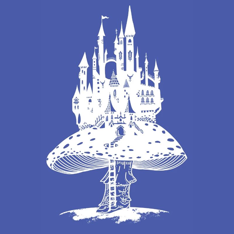 Fairytale castle on a giant toadstool