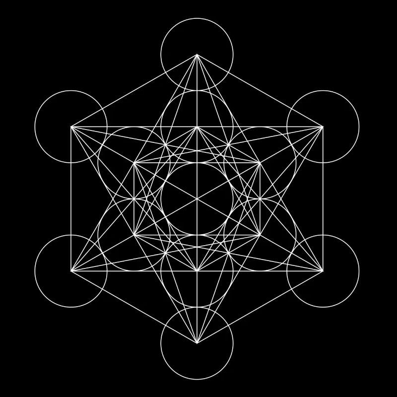 Le cube de Metatron blanc