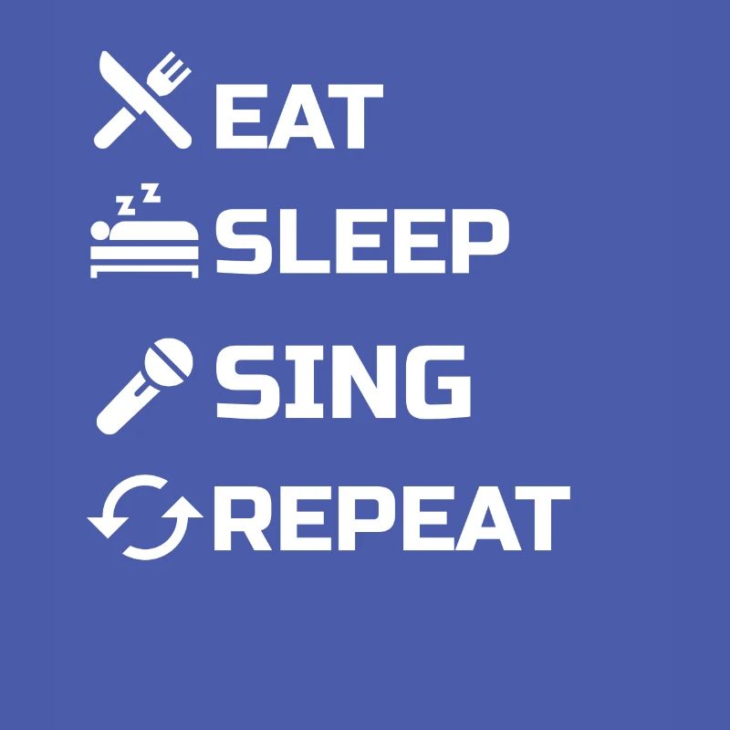 Eat Sleep Sing Repeat Singing Teacher Singer Gift