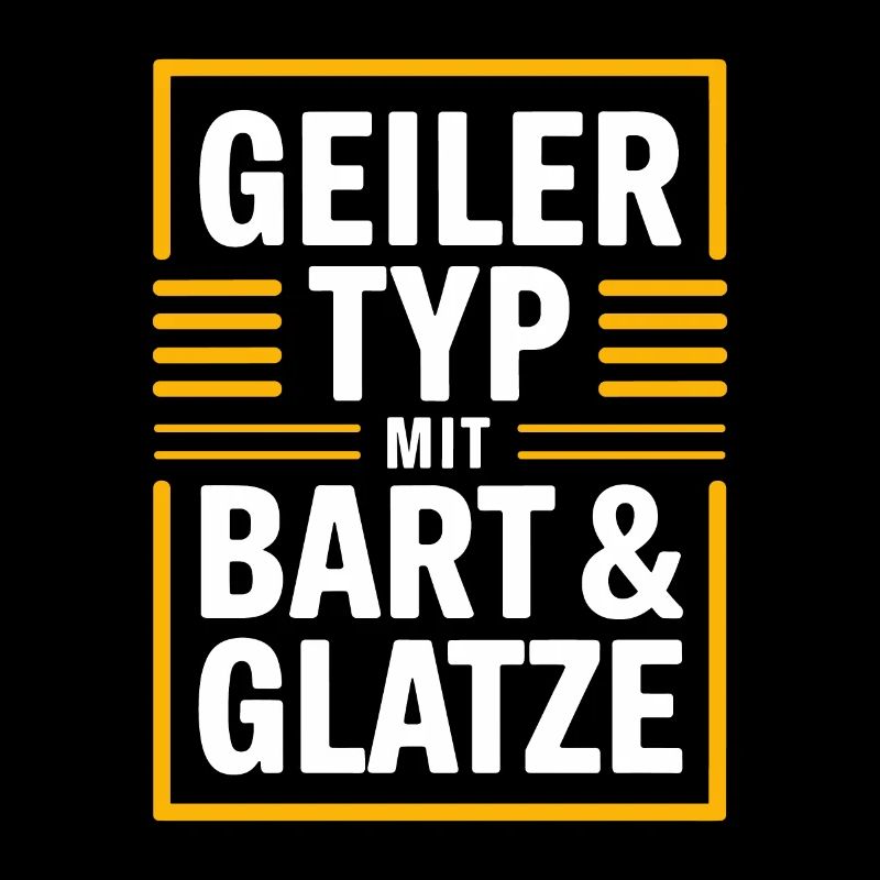Typ mit Bart und Glatze, Männer Haarausfall Glatze