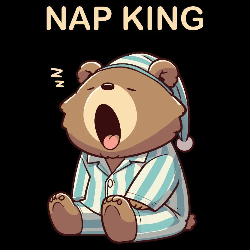 Nap King Pyjama Sleeping Bear Pyjama Fatigué