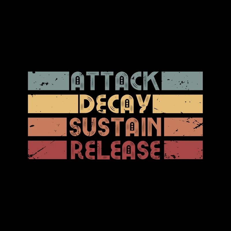 ADSR Synth Synthesizer Retro Musik Geschenk Design