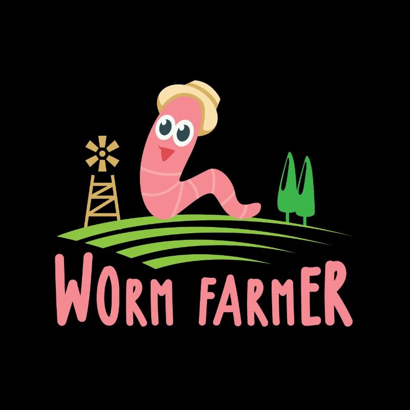 Wurm Bauer Lustige Vermiculture Gartengeschenk