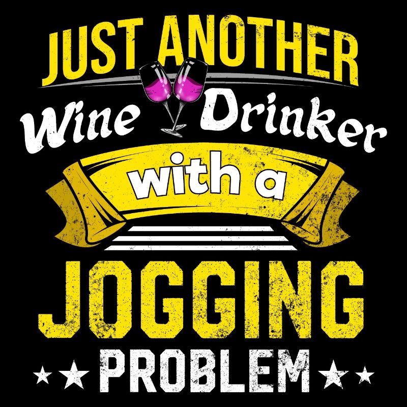 Weintrinker mit Jogging -Problem Weinliebhaber lus
