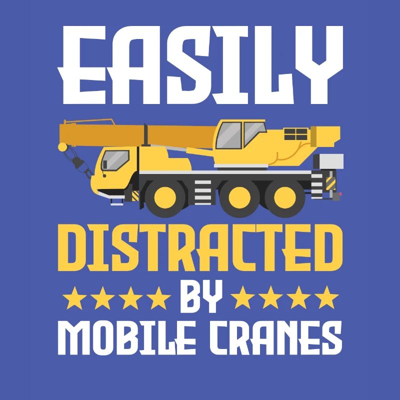 Funny mobile crane operator