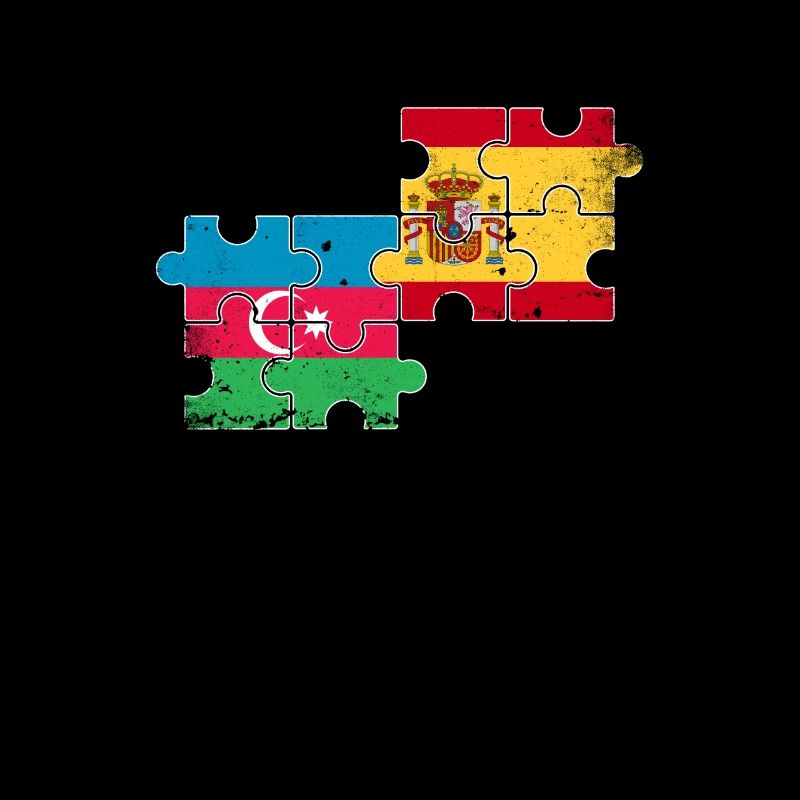 Aserbaidschan Spanien Flagge Aserbaidschaner