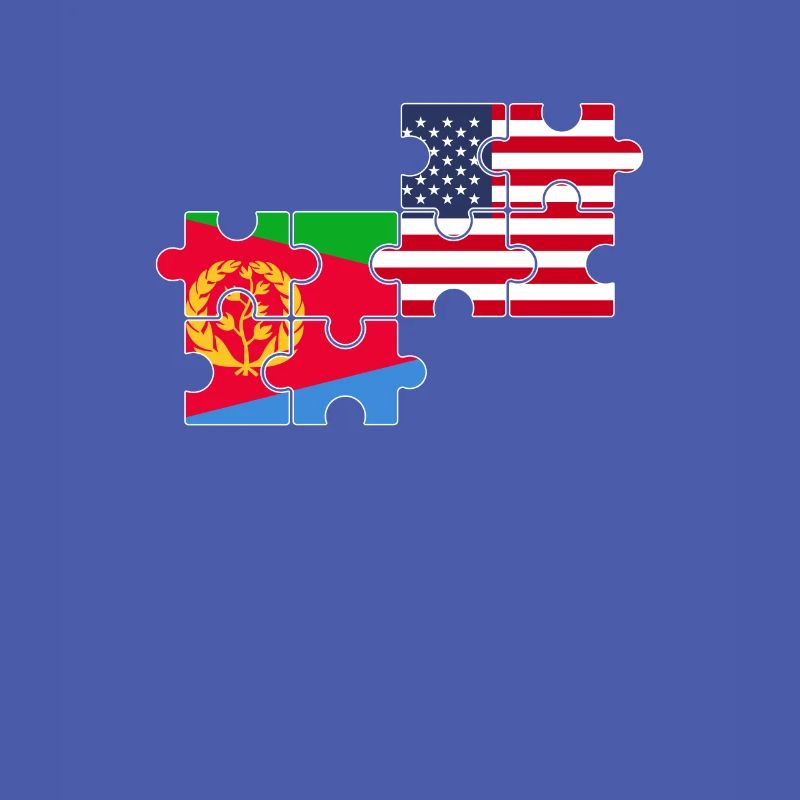 Érythrée, États-Unis, Drapeau, Américain, Érythréen