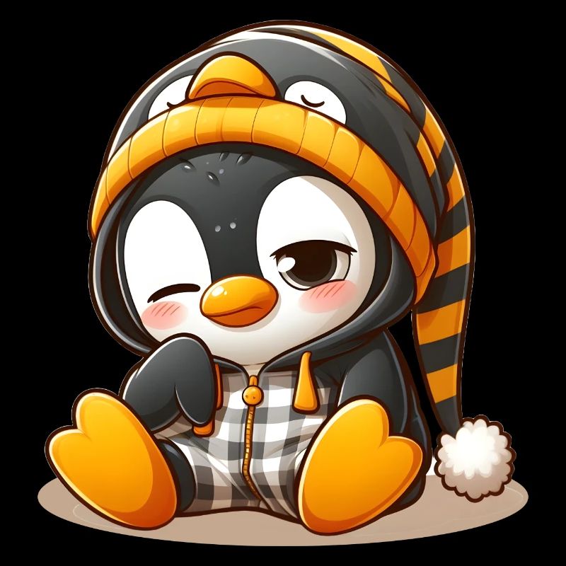 Müder Pinguin
