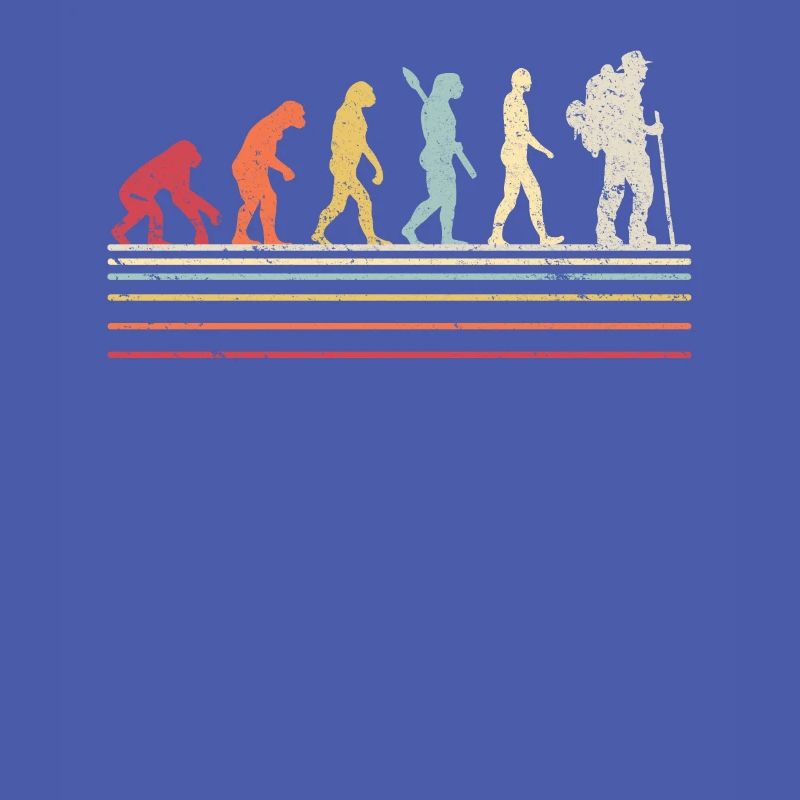 Graphique de randonnée. Conception d'évolution de style rétro pour