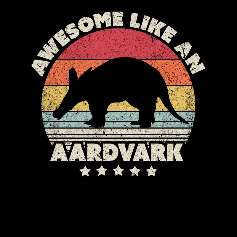 Impression d'Aardvark. Rétro, génial comme un Aardvark