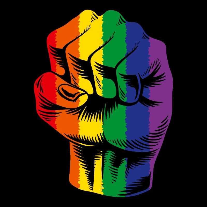 Regenbogen Faust LGBTQ Power