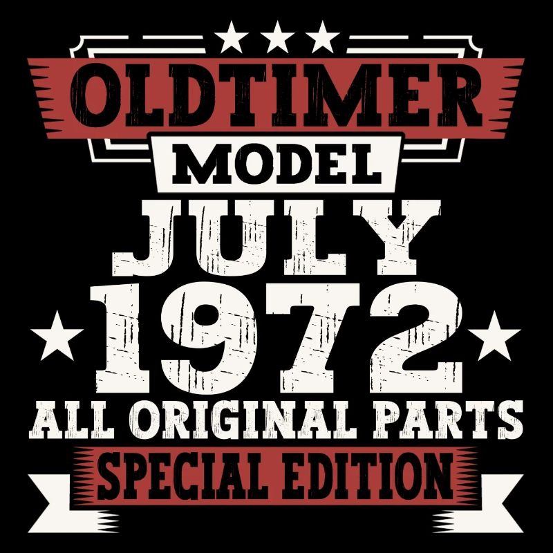 Oldtimer July 1972 50th Birthday Gift Men