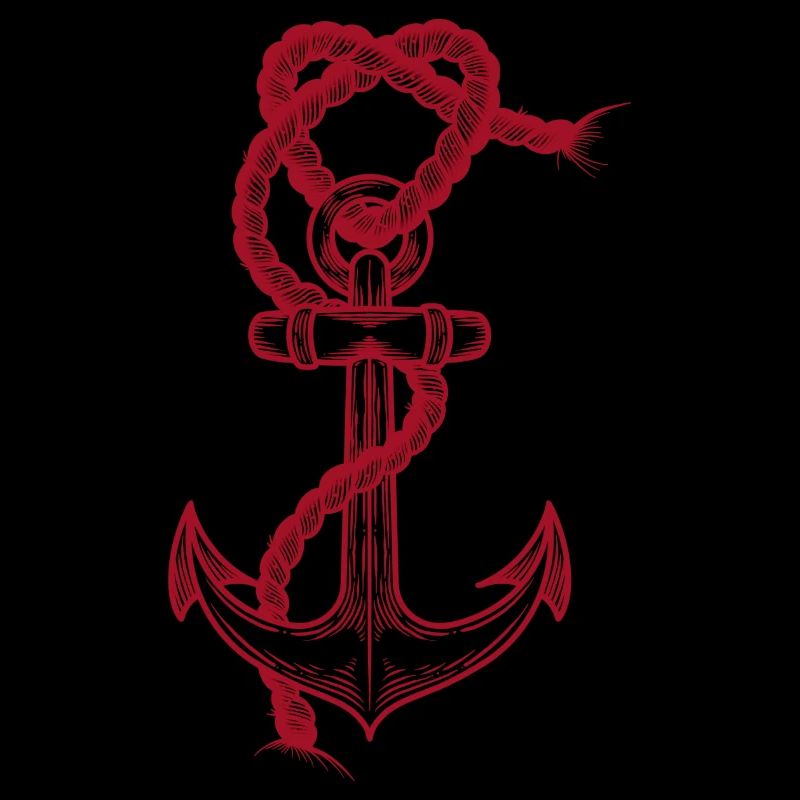 Anker der Liebe rot