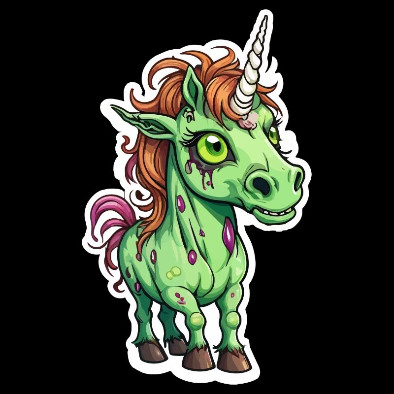 Zombie Einhorn Illustration