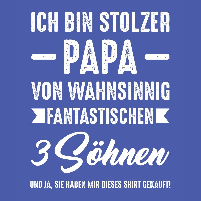 Papa 3 Söhne Väter Geschenk