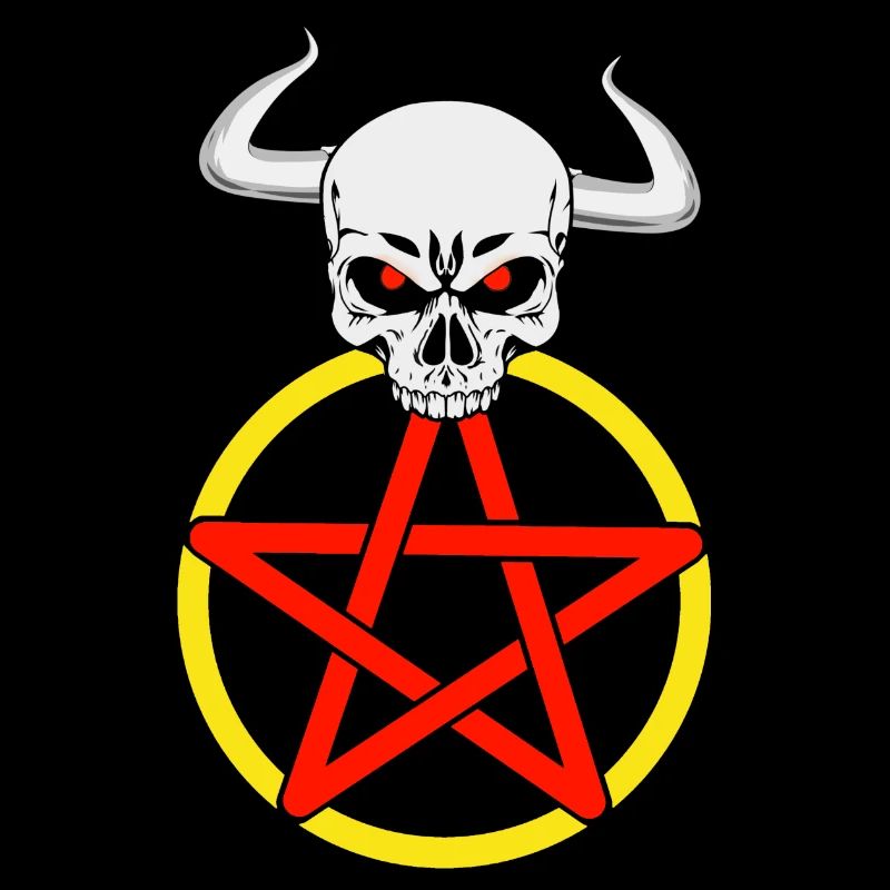 Satan Satanic Devil Pentagram Horns Horror