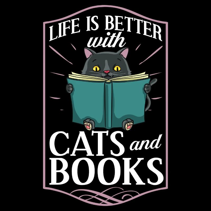 Katze Lesen Buch Leser Bibliothekar Bücher