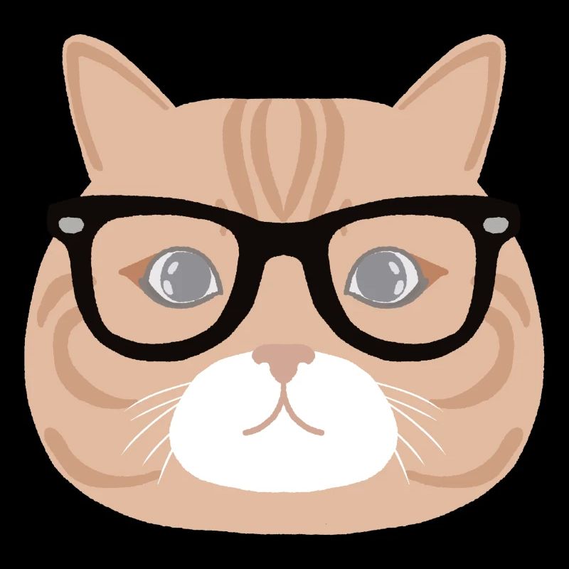 Chat à lunette
