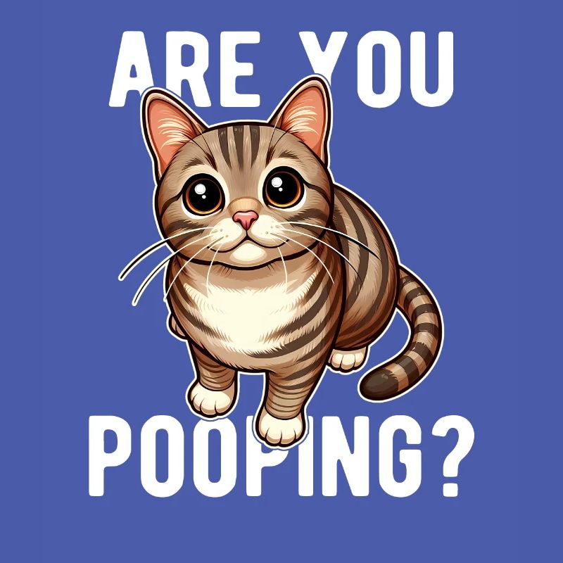 Est-ce que tu fais caca ? Drôle de chat