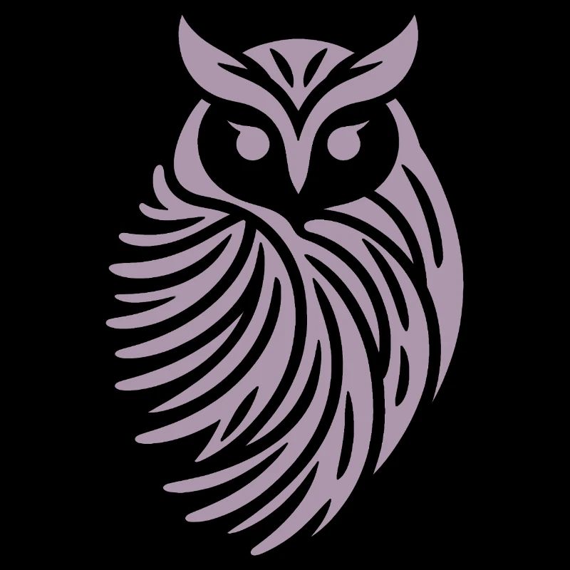Minimalist Owl Abstract Silhouette