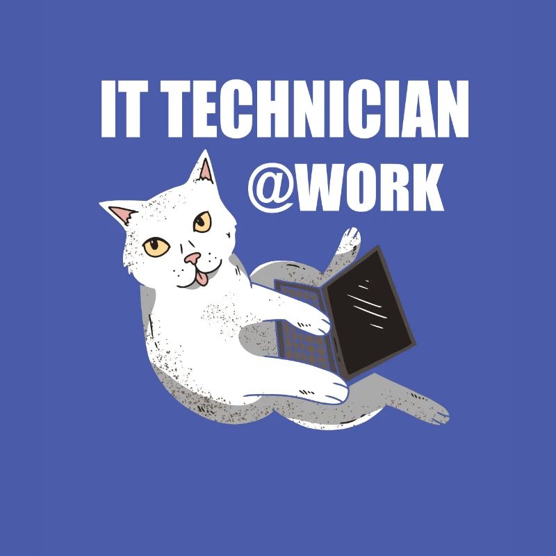 IT Techniker Katze Programmierer Techie