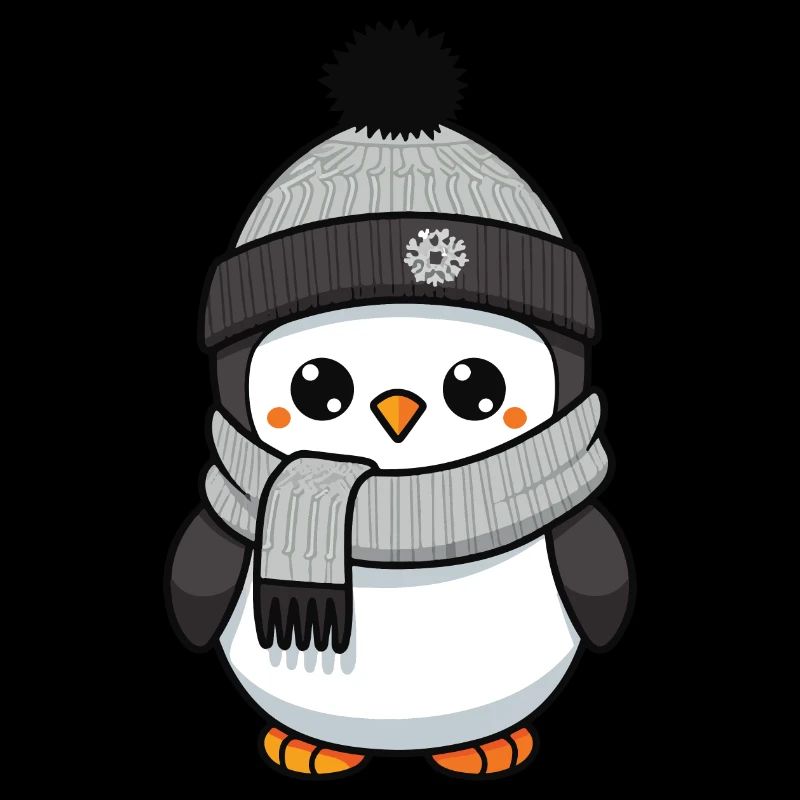 Bande dessinée d’hiver pingouin