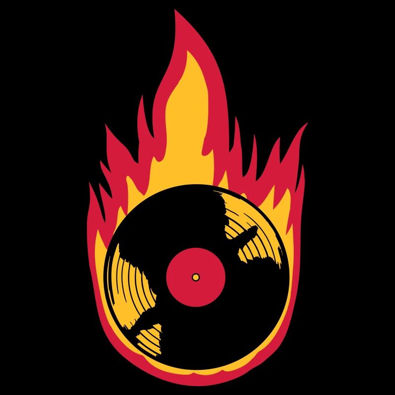 Fire Vinyl Record Music