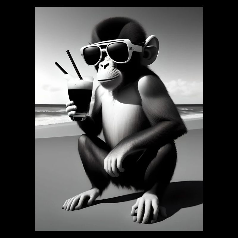 Cool beach monkey