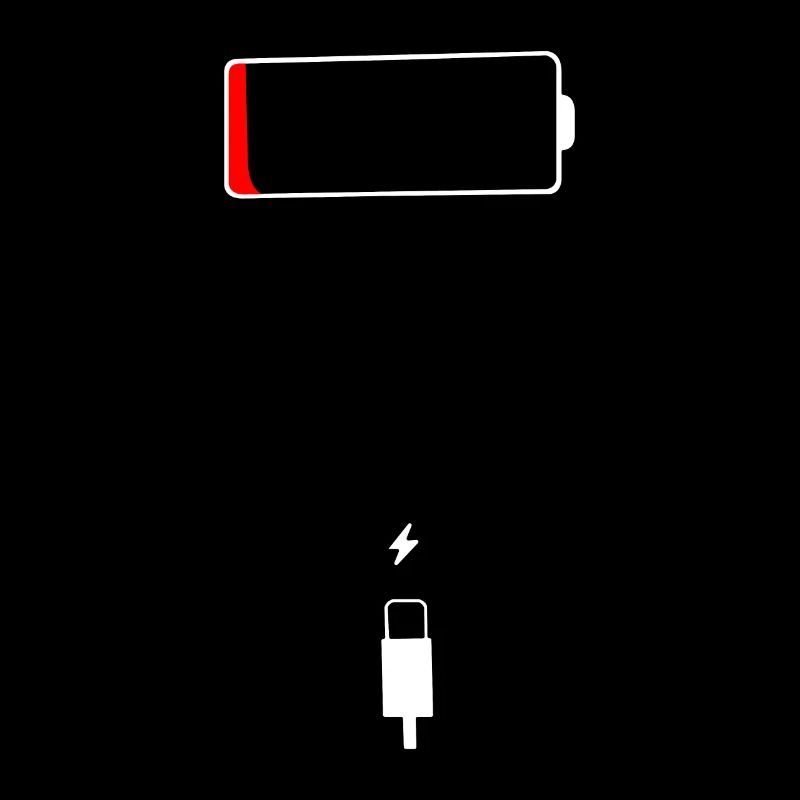 Battery empty - charge battery - charge battery