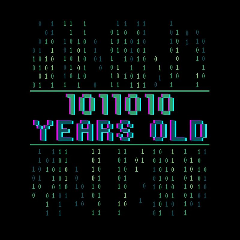 90. Geburtstag 90 Jahre alt Binärcode Coder