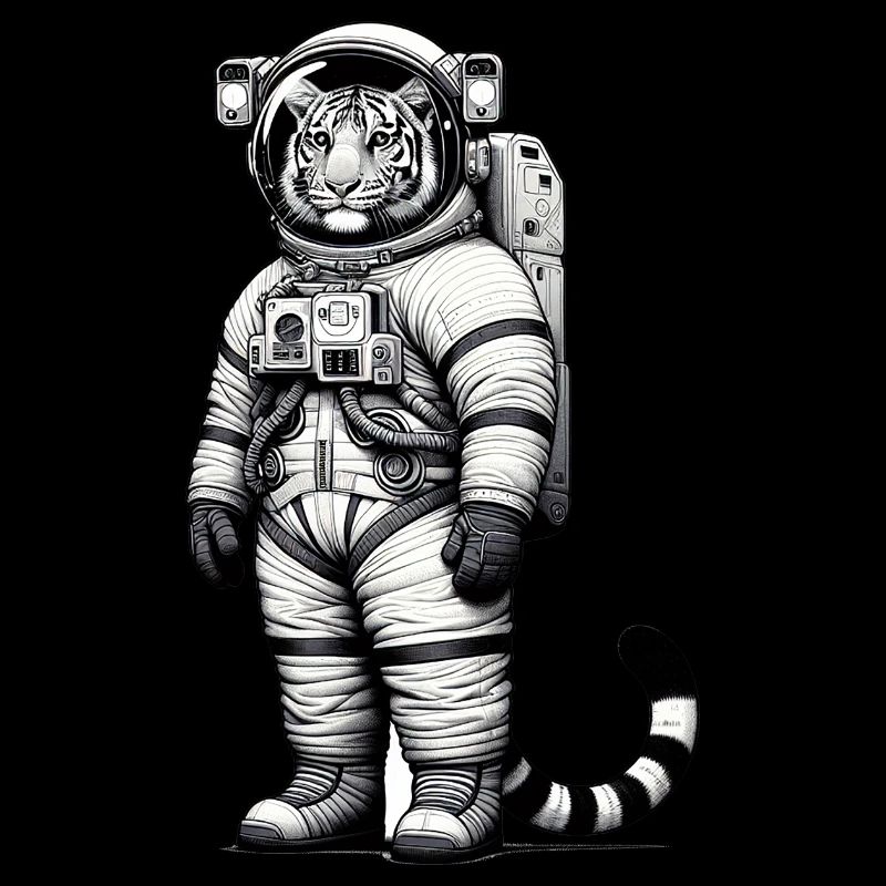 Cute Tiger Astronaut