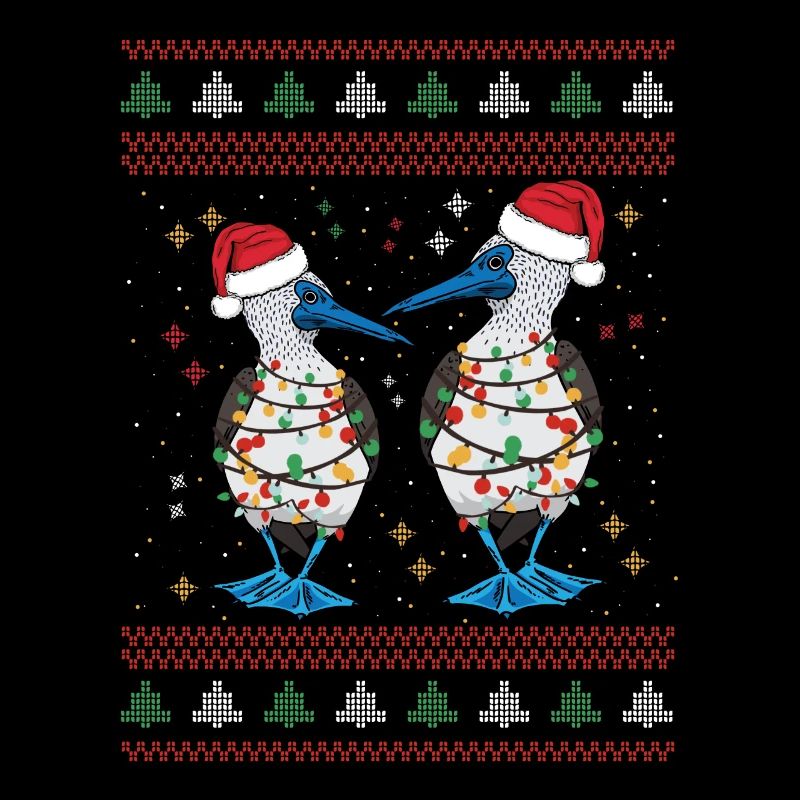 Oiseau de mer à pieds bleus de Noël