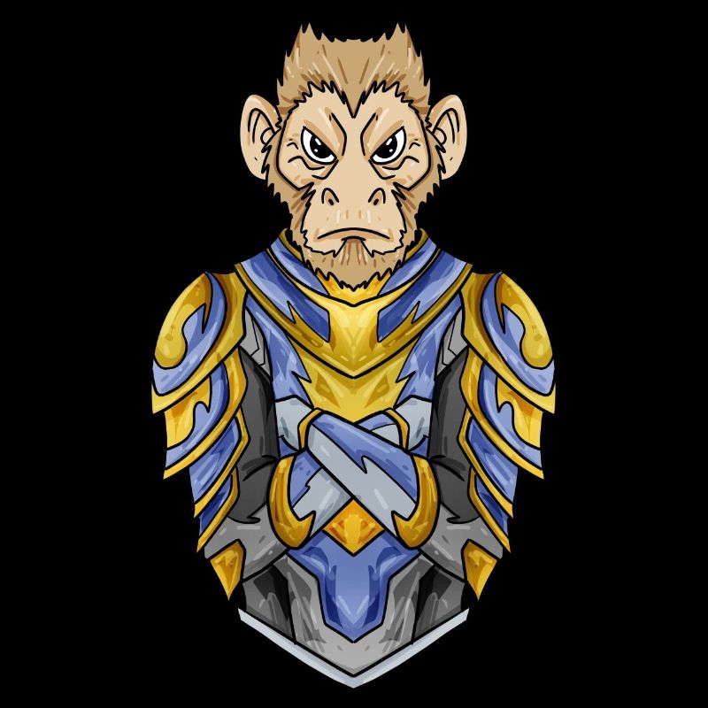 Knight Monkey with Armor Crusader