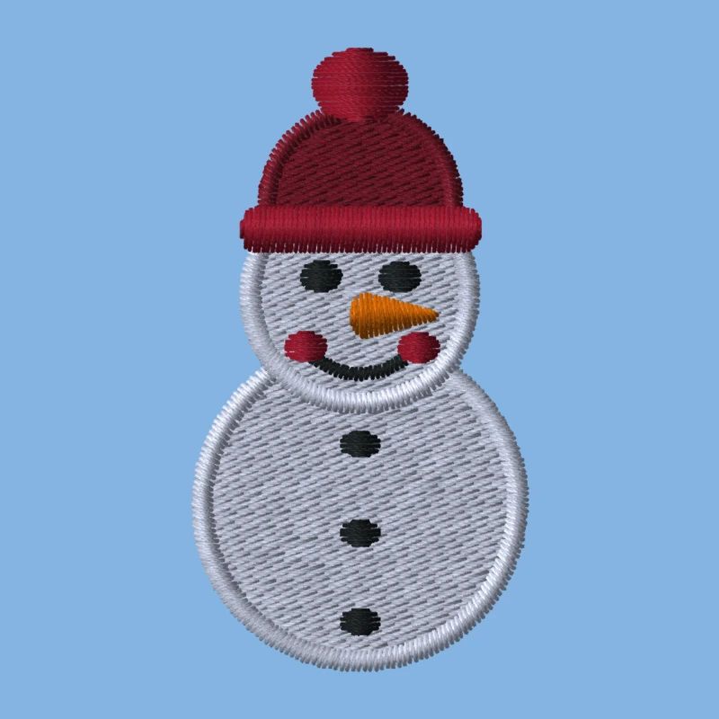 Snowman embroidered