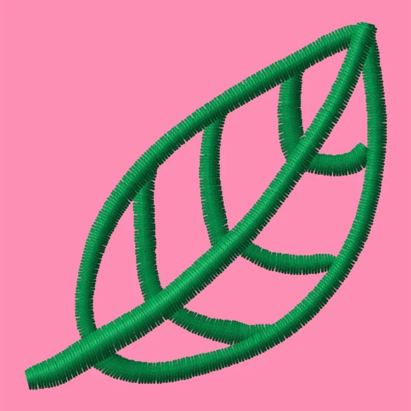 Leaf embroidered