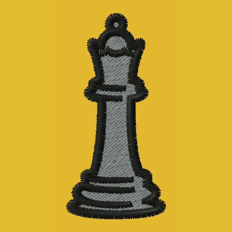 Pièce d’échecs brodée