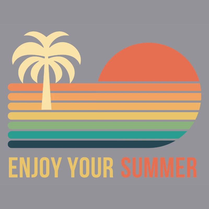 Sunset Retro Palm Tree