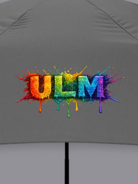 Regenbogenfarben ULM Schriftzug