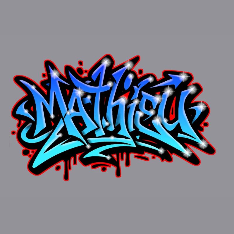 Mathieu Graffiti Neon imprimable sur textile 