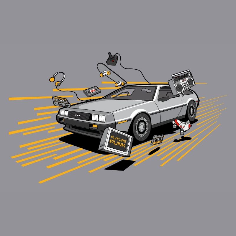 Delorean Oldtimer Youngtimer Retro Future jaune