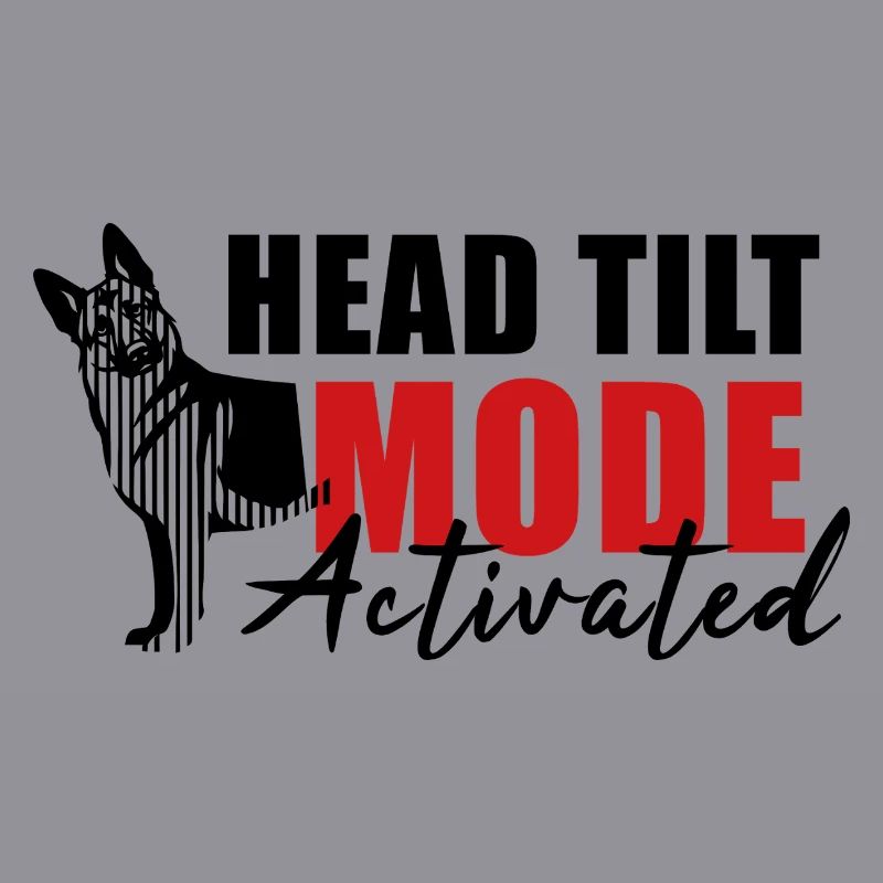 Schäfi Silhouette - Head Tilt linear Schäferhund