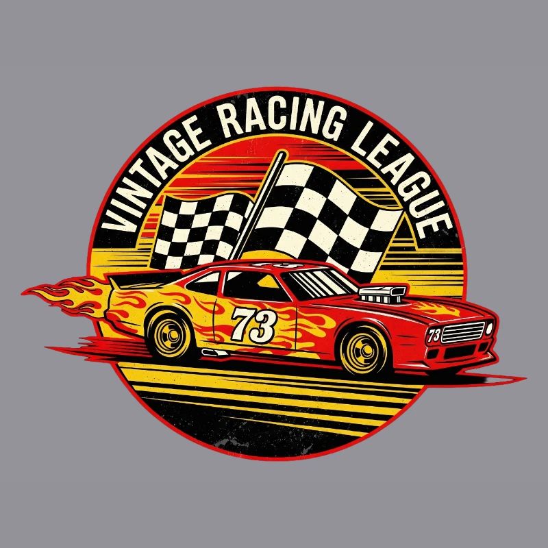 Conception de drapeaux de course vintage