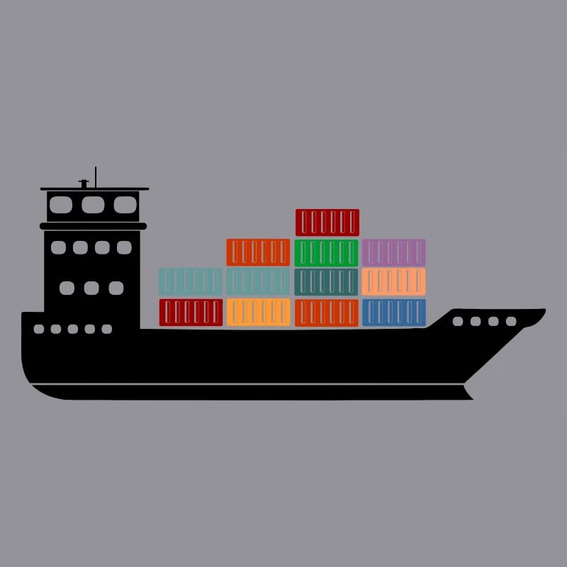 Seecontainerschiff oder Boot mit Containern