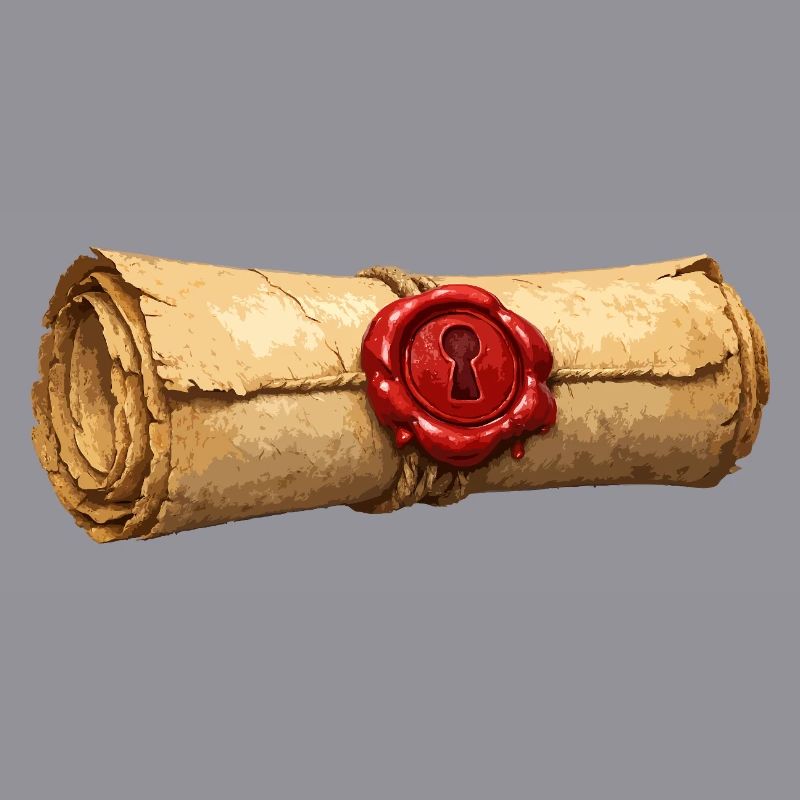 Papyrus Scroll with Red Seal