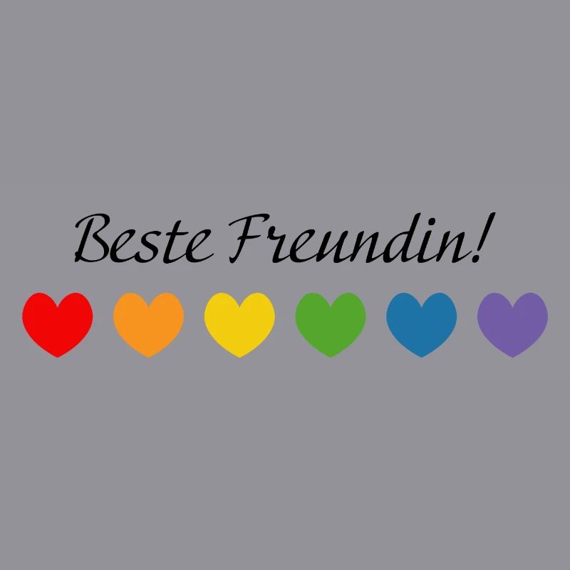 Regenbogenherzchen Beste Freundin