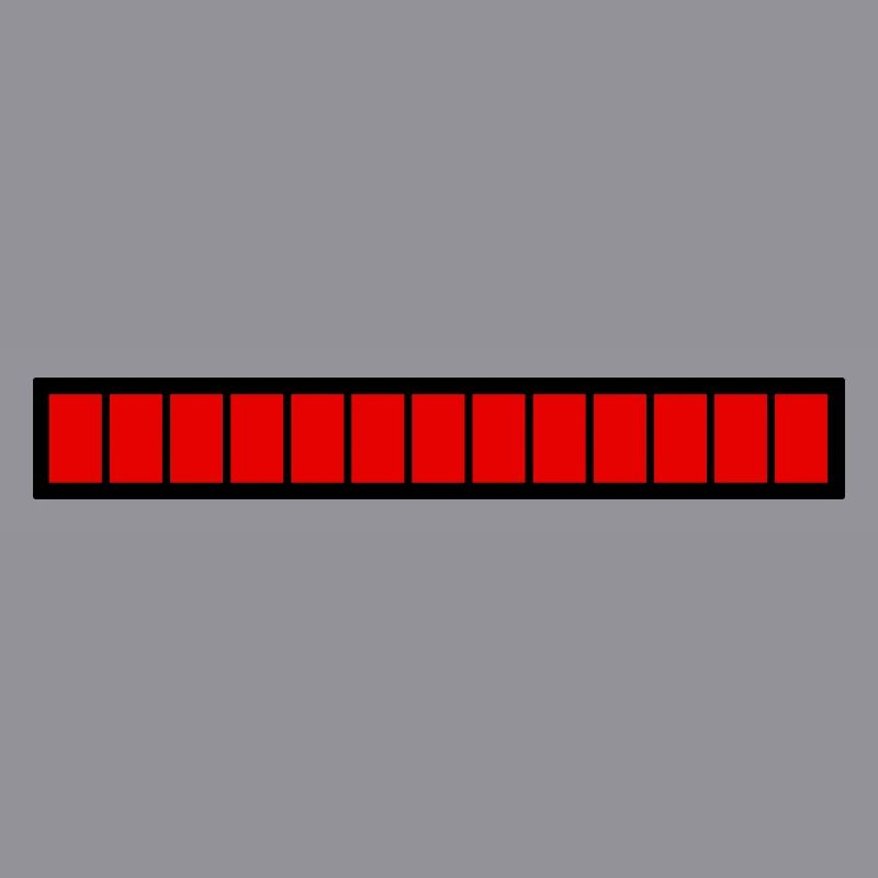 Rectangle loading bar Black Red (100%)