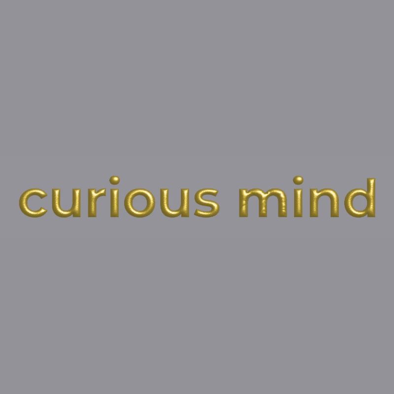 Curious Mind Gold 3D Font Positive Mindset