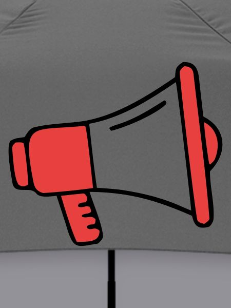 Rotes Megafon Ultras Icon