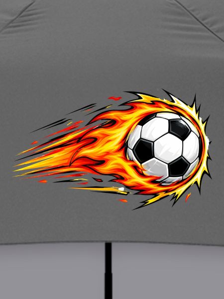 Flammender Fußball-Dynamikschlag