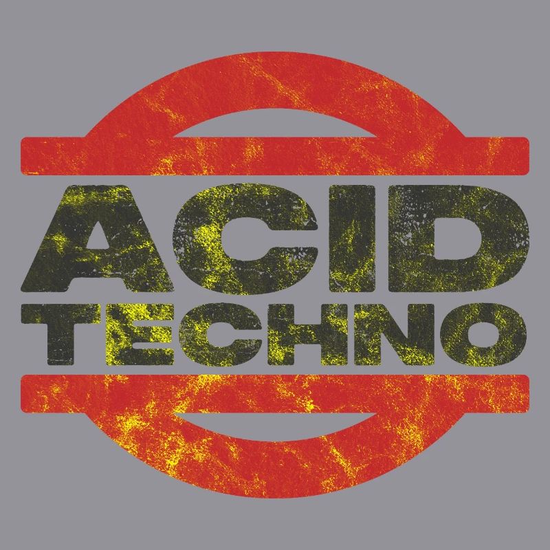 Distressed Acid Techno Logo Tee